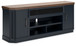Landocken - Brown / Blue - Xl TV Stand W/Fireplace Option