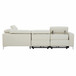 Leather Power Reclining Sectional -White