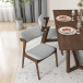 Rolda Dining Set - 4 Ricco Light Gray Fabric Chairs | KM Home Furniture and Mattress Store | TX | Best Furniture stores in Houston