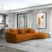 Galleria Sectional Sofa - Burnt Orange Boucle | KM Home Furniture and Mattress Store | TX | Best Furniture stores in Houston