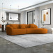 Galleria Sectional Sofa - Burnt Orange Boucle | KM Home Furniture and Mattress Store | TX | Best Furniture stores in Houston