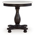 Henridge - Black / White - Accent Table With Pedestal Base