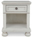 Robbinsdale - Antique White - One Drawer Night Stand