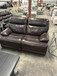 SOLD AS IS - Leather Power Reclining SOFA & LOVESEAT with Power Headrest Item 2000225