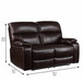 Fallon Top Grain Leather Power Reclining Loveseat with Power Headrests