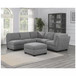 Bexley 6-Piece Modular Fabric Sectional Gray