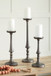 Eravell - Pewter Finish - Candle Holder Set (Set of 3)