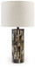 Ellford - Black / Brown / Cream - Poly Table Lamp