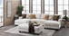 Nola U Shaped Sectional and Ottoman Set in Fabric by Happy Homes