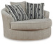 Calnita - Sisal - Oversized Swivel Accent Chair