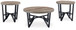 Deanlee - Grayish Brown / Black - Occasional Table Set (Set of 3)