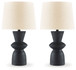 Scarbot - Distressed Black - Paper Table Lamp (Set of 2)