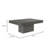 Maxima - Outdoor Coffee Table - Cement