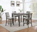Detroit Counter Dining Room Set in Gray HH-D2010 by Happy Homes