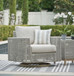 Seton Creek - Gray - Swivel Lounge With Cushion