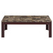 Rhodes - 3 Piece Faux Marble Top Coffee Table Set - Brown