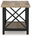 Bristenfort - Brown / Black - Rectangular End Table