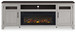 Darborn - Gray / Brown - 88" TV Stand With Electric Infrared Fireplace Insert