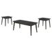 Carey - 3 Piece Occasional Coffee Table Set - Black