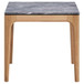 Polaris - Rectangular End Table With Marble-Like Top - Teramo And Light Oak