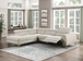 SET-9415 Bienvenue Sectional in Fabric Homelegance