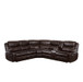 8230BRW Bastrop Reclining Sectional Homelegance