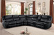 8230BLK Bastrop Reclining Sectional Homelegance