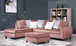 SH3187PNK Adonis Sectional Homelegance Pink