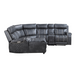 SET-9377GRY-6 Gabriel Reclining Sectional in Faux Leather RAF Homelegance