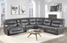 SET-9579 Dyersburg Reclining Sectional in Faux Leather Homelegance