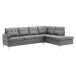 SH8378GRY Barrington Sectional Homelegance