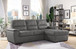 9858GY Andes Sectional Homelegance