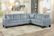 9957NGY*SC Lantana Gray Sectional Homelegance