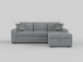 9313GY Solomon Sectional in Fabric Homelegance