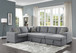 9313GY Solomon Sectional in Fabric Homelegance