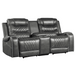 9405GY-PW Putnam Power Reclining Living Room Set in Microfiber Homelegance