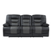 9388GRY Fabian Reclining Set in Faux Leather Homelegance
