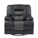 9388GRY Fabian Reclining Set in Faux Leather Homelegance