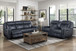 8516BU Littleton Living Room Set in Faux Leather Homelegance