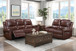 8546BR Mccall Power Reclining Set in Leather Homelegance