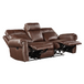 9488BR Centeroak Reclining Set in Faux Leather Homelegance