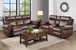 9488BR Centeroak Reclining Set in Faux Leather Homelegance