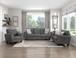 9214GY Duncan Living Room Set in Chenille Homelegance