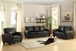9734BK Rubin Living Room Set in Faux Leather Homelegance