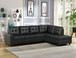 James L Shaped Sectional in Faux Leather by Happy Homes