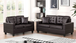 Sofa and Loveseat Set Colette Sofa and Loveseat Set in Faux Leather HH-9955