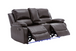 HH-Daytona-Brown Daytona Sofa and Loveseat in Leather by Happy Homes