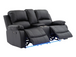 HH-Daytona-Black Daytona Sofa and Loveseat in Leather by Happy Homes