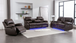 HH-Daytona-Brown Daytona Sofa and Loveseat in Leather by Happy Homes