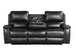 Black Titan Reclining Living Room Set in Leather Gel